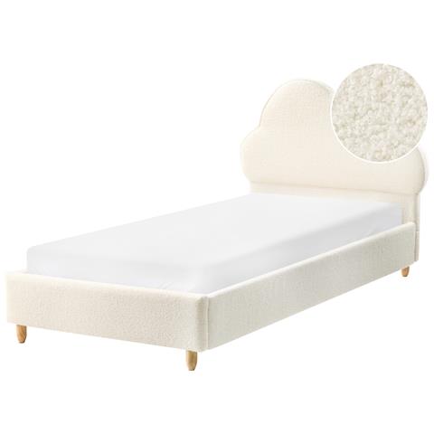 Letto Per Bambini Nuvola Bouclé Bellevue 90 X 200 Cm Bianco Sporco - Foto 2