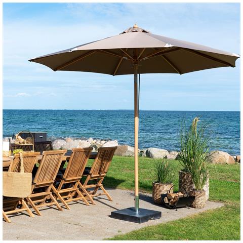 Ombrellone Da Giardino Austin - Marrone - Poliestere - 300x300x200 Cm - Foto 3