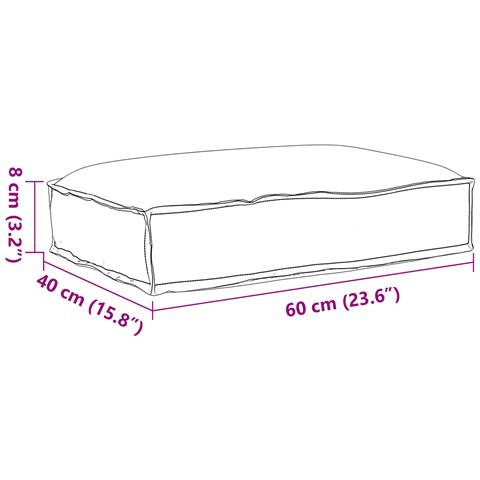 Cuscino per seduta pallet Floral Multicolore 60 x 40 x 8 cm - Foto 6