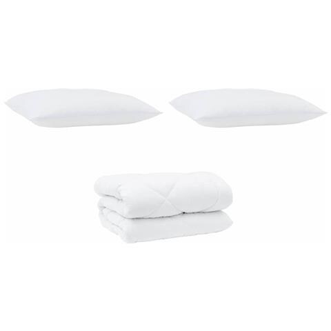 Duvet Invernale 3 pcs Bianco 240 x 200 cm Microfibra - Foto 1
