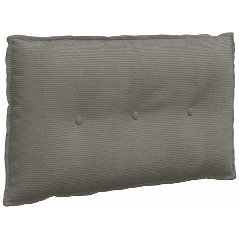 Cuscino per Schiena Grigio chiaro 80 x 50 cm Tessuto in Cords - Foto 1