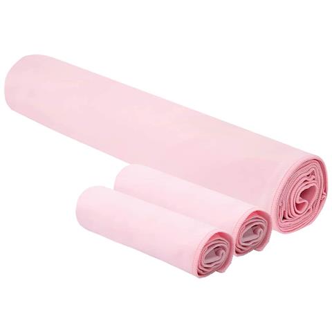 Set di Asciugamani Sportivi 3 pcs Rosa Poliestere e poliammide - Foto 2
