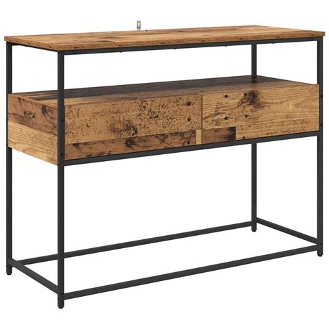 Tavolo consolle con cassetto Legno vecchio 100 x 40 x 75 cm - Foto 1