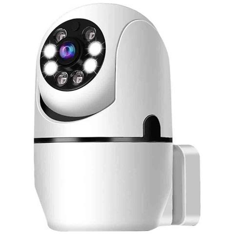 Telecamera Wifi Plug-in: Visione Notturna A Doppia Sorgente Luminosa Hd 360°, Sorveglianza Di Sicurezza Intelligente - Foto 1