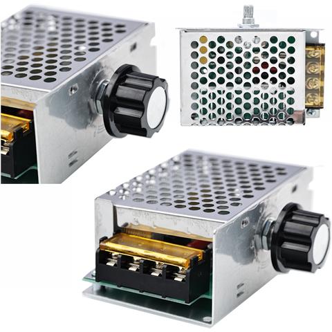 Regolatore Di Velocità Motore 230v Ac 4000w - Potenziometro Preciso, Fusibile Di Sicurezza | Raffreddamento Attivo, Triac Bta24-600b | Per Motori, Ventilatori, Pompe - Foto 1