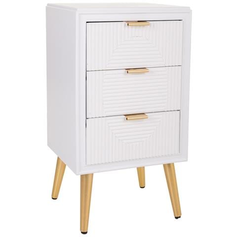 Comodino In Legno Bianco 39x36x72,5 - Foto 1