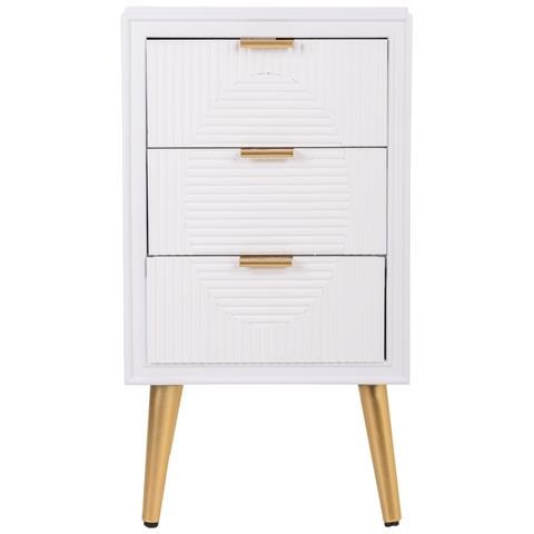 Comodino In Legno Bianco 39x36x72,5 - Foto 2
