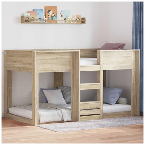 Letto a Castello per Bambini Rovere Sonoma 90 x 200 cm - Foto 2