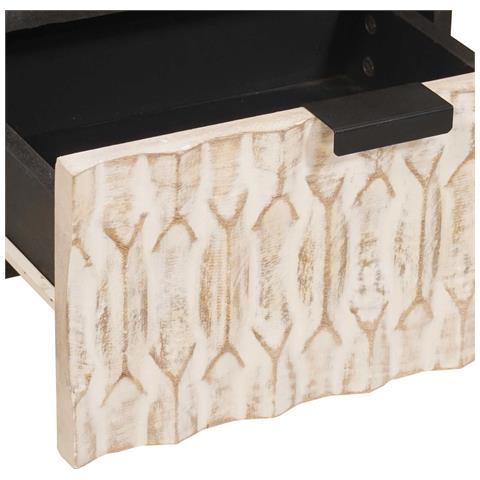 Armadio da Notte con cassetto 2 pcs Bianco 40 x 33 x 46 cm - Foto 9