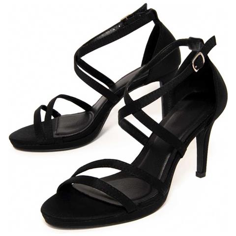 Crusan Sandali Con Tacco Nero Nero Materiale Sintetico - Foto 1
