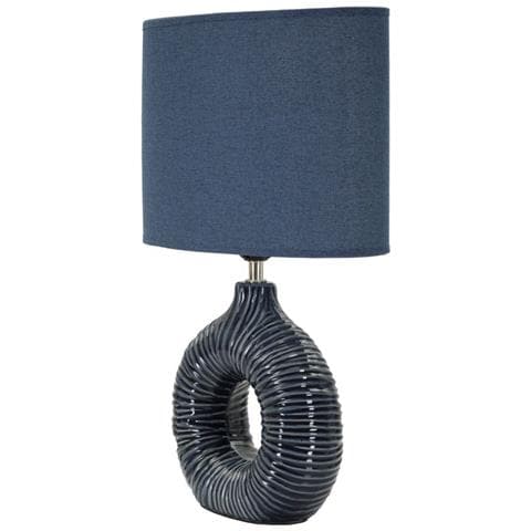Lampada Da Tavolo Vkh92-blu-ceramica-28,5x15x43 Cm - Foto 2