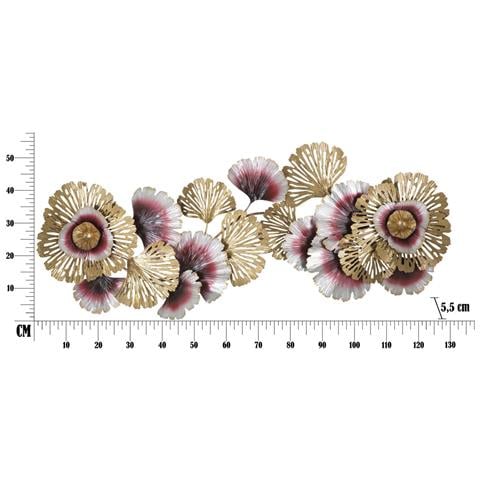 Decorazione In Metallo 3d Fiori 15-multicolore-metallo-130x5,5x54 Cm - Foto 6