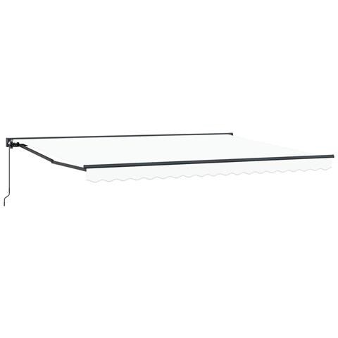 Tenda retrattile manuale Bianco 4 × 3,5 m - Foto 1
