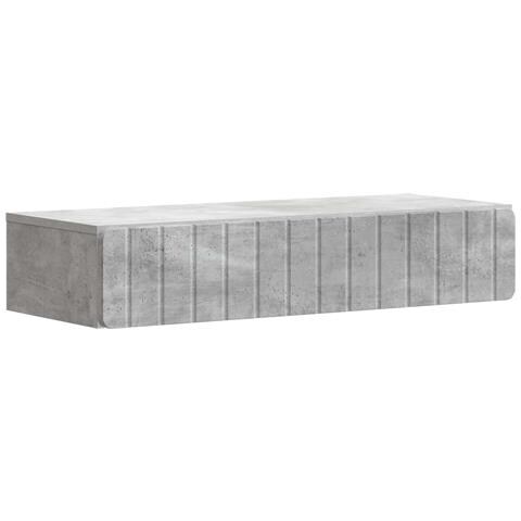 Tavolino da Parete Laterale Grigio Cemento 87,5 x 34,5 x 17 cm - Foto 1