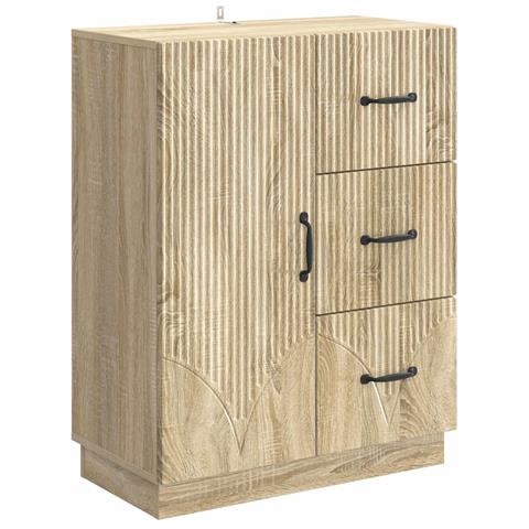 Credenza Rovere Sonoma 66 x 34,5 x 87 cm Legno ingegnerizzato - Foto 1