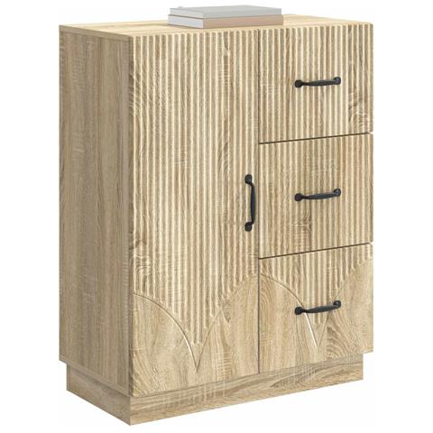 Credenza Rovere Sonoma 66 x 34,5 x 87 cm Legno ingegnerizzato - Foto 2