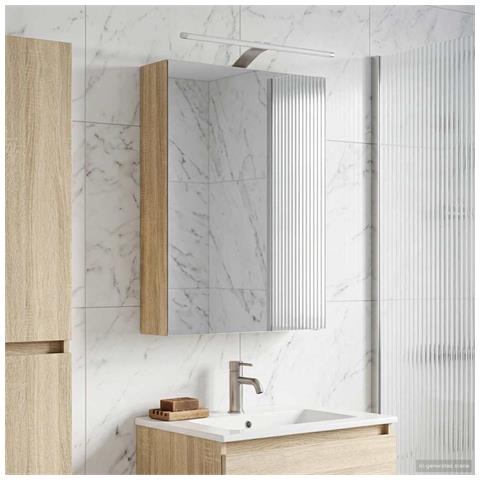Mobiletto per specchio da bagno Rovere Sonoma 50 x 14,5 x 70 cm - Foto 2