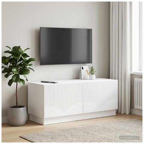 Mobile TV Bianco Legno ingegnerizzato - Foto 2