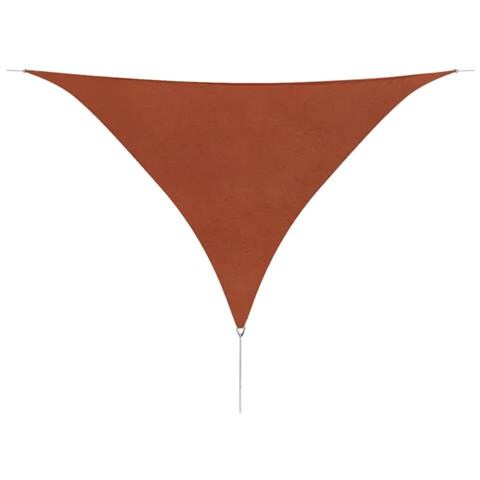 Parasole a Vela Oxford Triangolare 5x5x5 m Terracotta - Foto 1