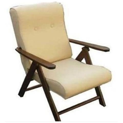 Poltrona Relax Reclinabile In Ecopelle Brown - 4 Posizioni, Struttura In Legno Di Faggio