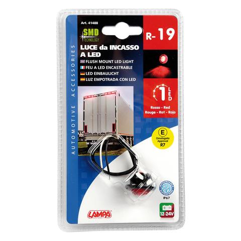 Luce Da Incasso Rossa 12/24v R-19 - Foto 2