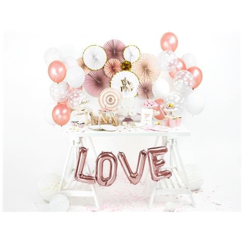 Partydeco - 3 Rosoni Bianchi Con Bordino Oro 40 32 E 23 Cm - Foto 3