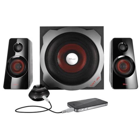 Set di altoparlanti 2.1 con subwoofer in legno e potenza totale di 60 W RMS (potenza di picco di 120 Watt)  - Foto 2