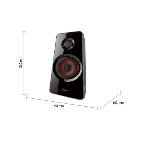 Set di altoparlanti 2.1 con subwoofer in legno e potenza totale di 60 W RMS (potenza di picco di 120 Watt)  - Foto 6