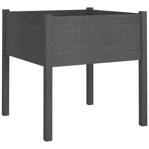 Fioriere Da Giardino 2 Pz Grigie 70x70x70 Cm In Legno Di Pino - Foto 8