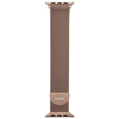 Cinturino Per Apple Watch Con Anello In Acciaio 38/40/41 Mm - Oro - Foto 2