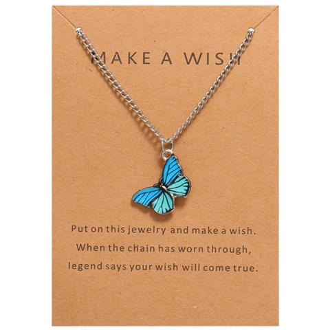 Collana Con Pendente A Farfalla Multicolor - Foto 1