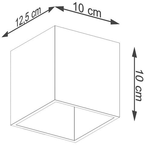 Lampada Da Parete Quad 1 Oro Sl. 1183 - Minimalista Lampada Da Parete D'oro 10x10x12.5 Cm - Foto 7