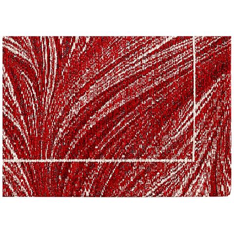 Tappeto Arredo Salotto Antiscivolo Scendiletto Camera Dis. Dallas By Suardi 65x110(Set 2) Rosso - Foto 2