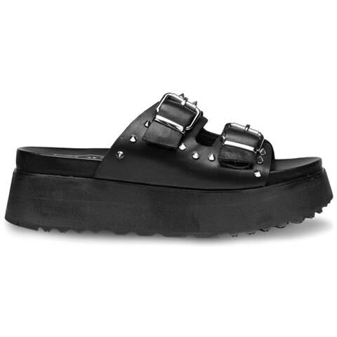 Janis 3146 Sandali Zeppa Platform Pelle Nero Rock Borchie Nero 40 - Foto 1