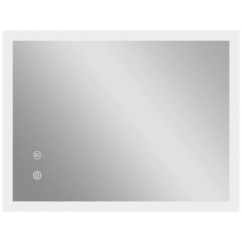 Specchio Bagno Led Antiappannamento Con 3 Colori E Luminosità Regolabile, In Metallo E Vetro, 80x60x3 Cm - Foto 1