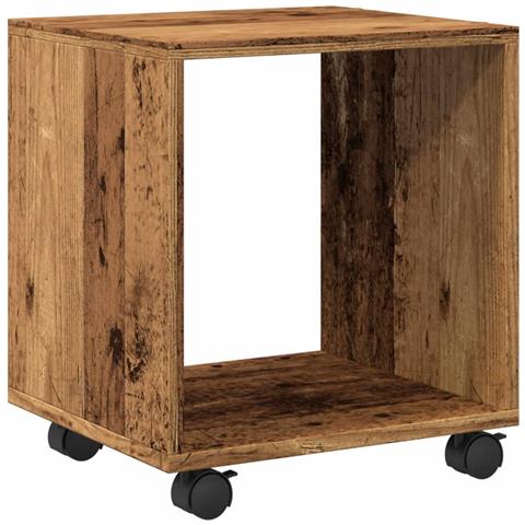 Mobiletto Con Ruote Legno Antico 37x33x42,5 Cm In Truciolato - Foto 2