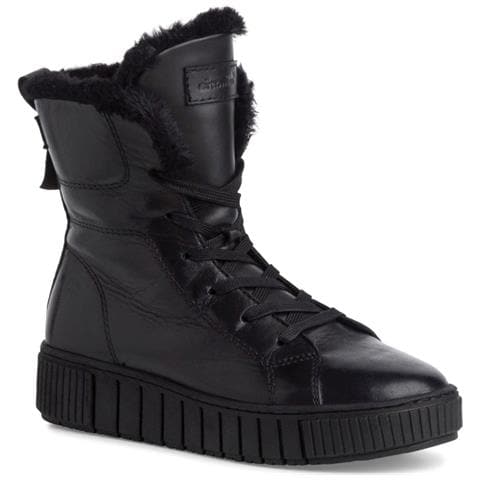 Wl Lace Boot Black Leather Stivali Pelle Scarpe Donna Nero Eu 37, 1-26216-43 003 - Foto 1