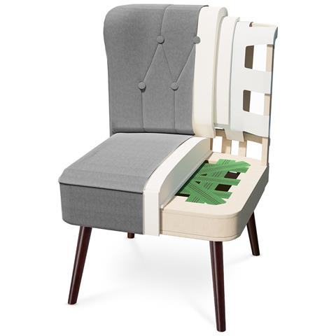 Set Di 2 Poltrone Rospo Jacques Imbottite In Tessuto Grigio Scuro - Foto 2