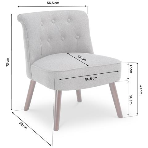 Set Di 2 Poltrone Rospo Jacques Imbottite In Tessuto Grigio Scuro - Foto 8