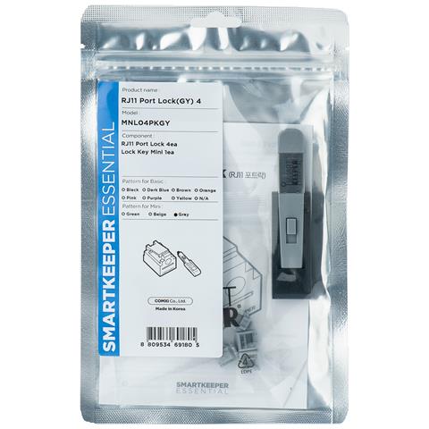 MNL04PKGY clip sicura Bloccaporte + chiave RJ-11 Grigio Plastica 1 pz - Foto 1