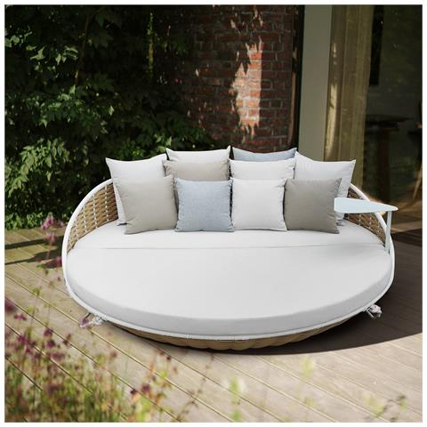Marisma - Divano Letto Outdoor Con Struttura In Alluminio Verniciato Taupe - Foto 2