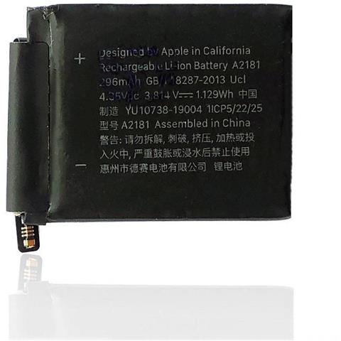 Battery 1.13wh 3.814v 296mah - For Apple Watch Apple Watch - S5/se [44mm] A2181 Battery 3.814v-1.129wh 296mah Li-ion Polymer Apple Watch - Warranty: 12m - Foto 1