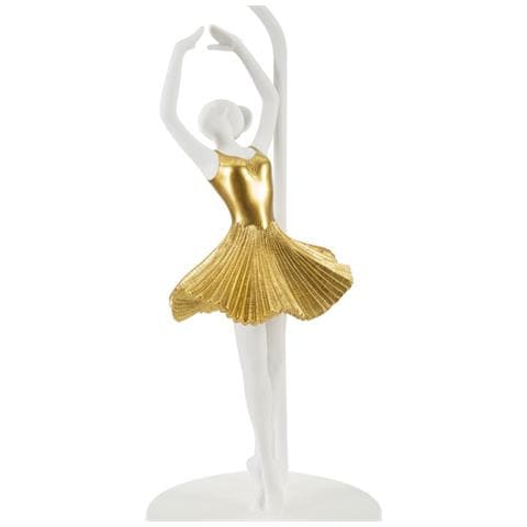 Lampada Da Tavolo Ballerina 3 - Oro - Poliresina - 28x28x64 Cm - Foto 2