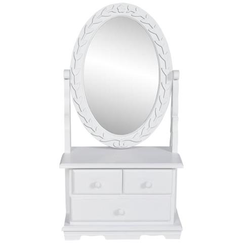 Toletta Con Specchio Oscillante Ovale In Mdf - Foto 2