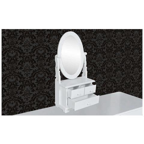 Toletta Con Specchio Oscillante Ovale In Mdf - Foto 1