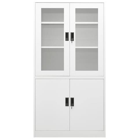 Lusso Casadino -  Armadio Per Ufficio Bianco 90x40x180 Cm In Acciaio - Foto 1