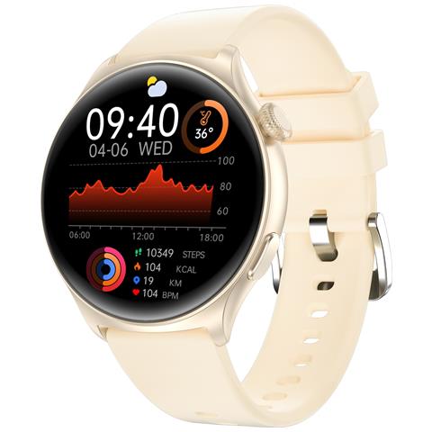 Smartwatch Mx16: Display Hd Da 1,43"", Chiamate Bluetooth Gold - Foto 1