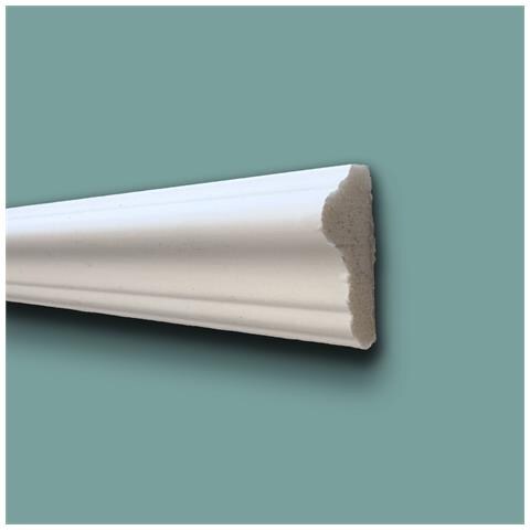 Profilo Bugna Per Boiserie In Polimeri Bianco Ral 9016 Verniciabile 20x10mm (prezzo Al Metro) - Foto 1