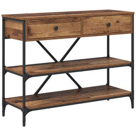 Tavolo Consolle Legno Vecchio 100x34.5x75 cm Legno Ingegnerizzato - Foto 1