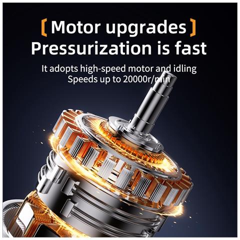 Mini Pompa Ad Aria Portatile Senza Fili Per Auto - Gonfiatore Ricaricabile Con Display Digitale - Foto 2
